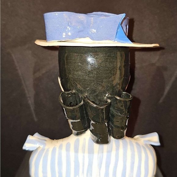 Vintage Ceramic Lady Head Vase by Betty Lou Nichols - Picture 2 of 3